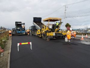 一般国道238号　湧別町　川西舗装工事　施工中2