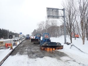 4.30一般国道238号　紋別市　八十士北舗装補修工事　施工中2