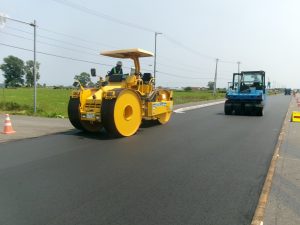 2.14一般国道238号　湧別町　川西舗装補修工事　施工中
