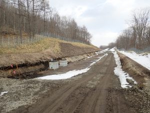 1.8北海道横断自動車道　釧路市　湯波内西舗装工事　着工前