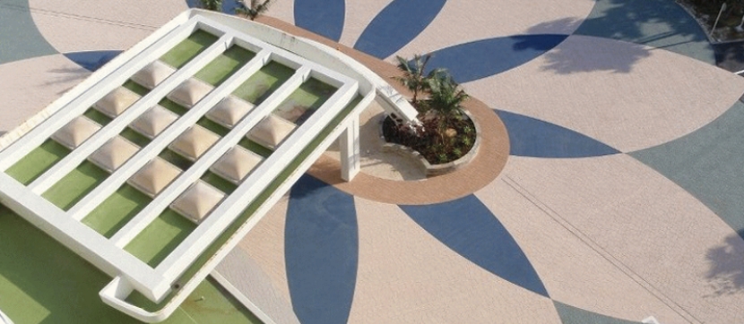 ストリートプリントを用いたアスファルト舗装